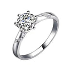 Six-claw 1 Karat Engagement Ring - Viexta