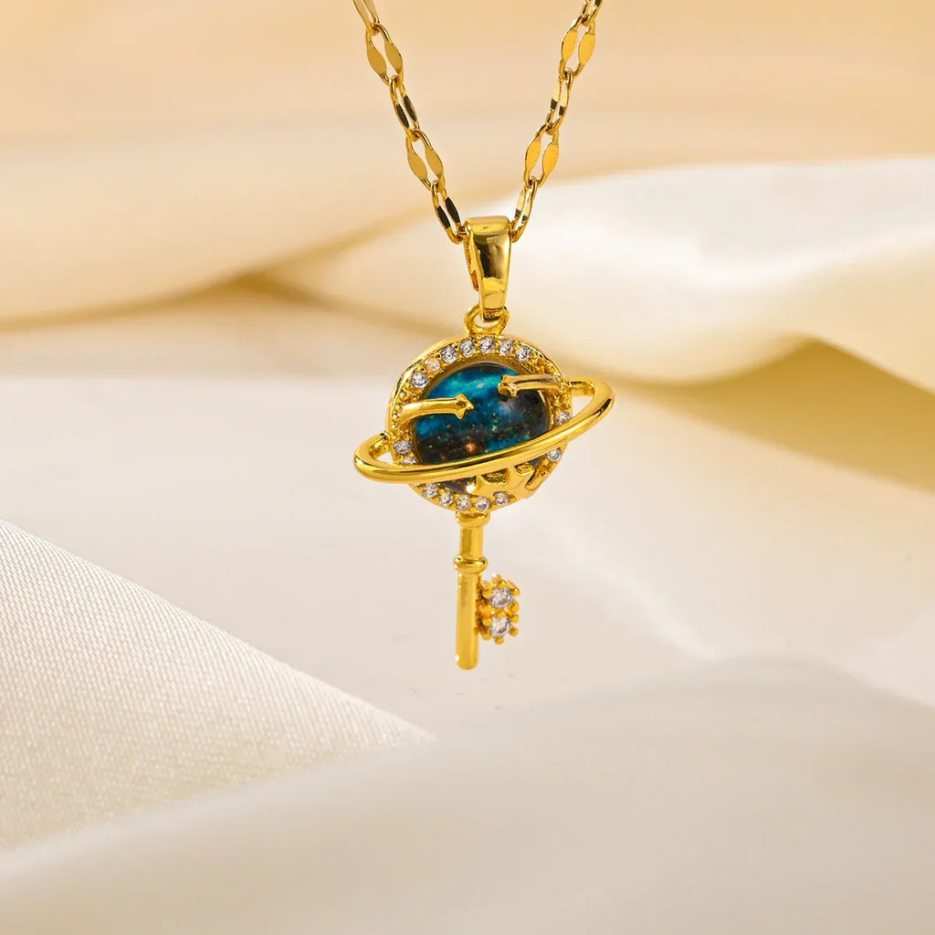 Fantasy Saturn Necklace For Women - Viexta