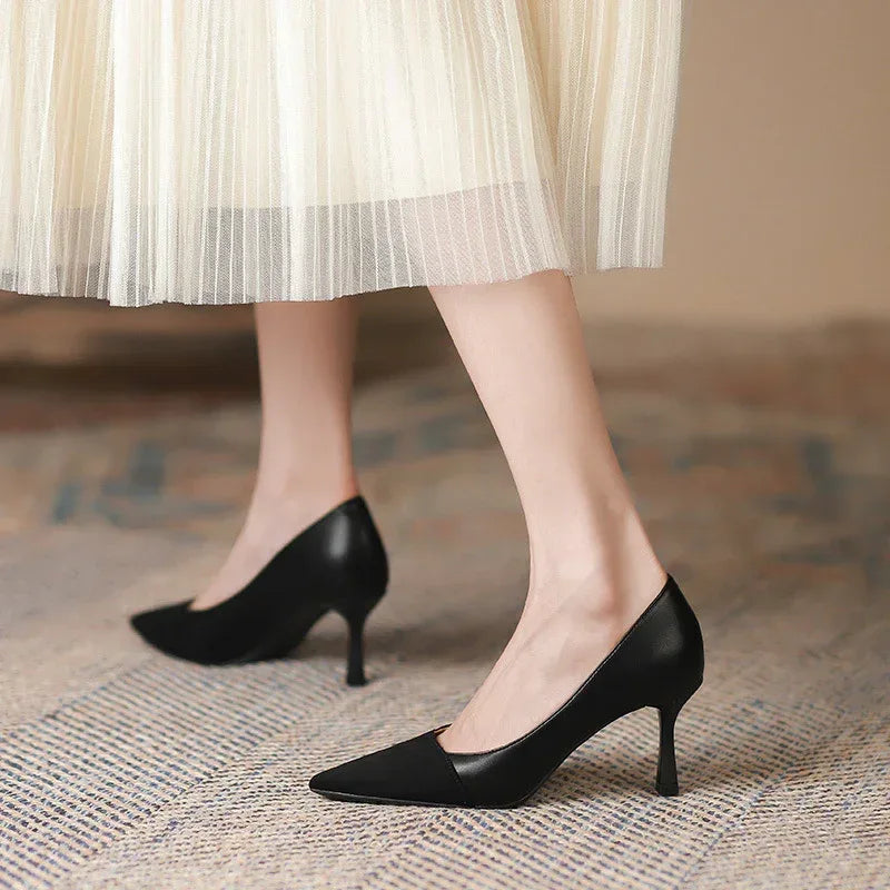 Color-blocking Stiletto Pumps Heels - Viexta
