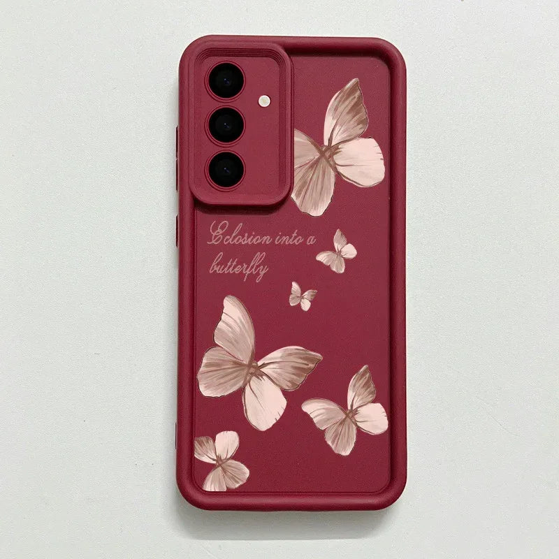 Anti-fall Ladder Graffiti Painted Butterfly Samsung Phone Case - Viexta