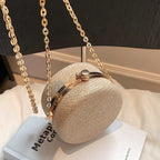 Rhinestone-encrusted Chain Shoulder Bag - Viexta
