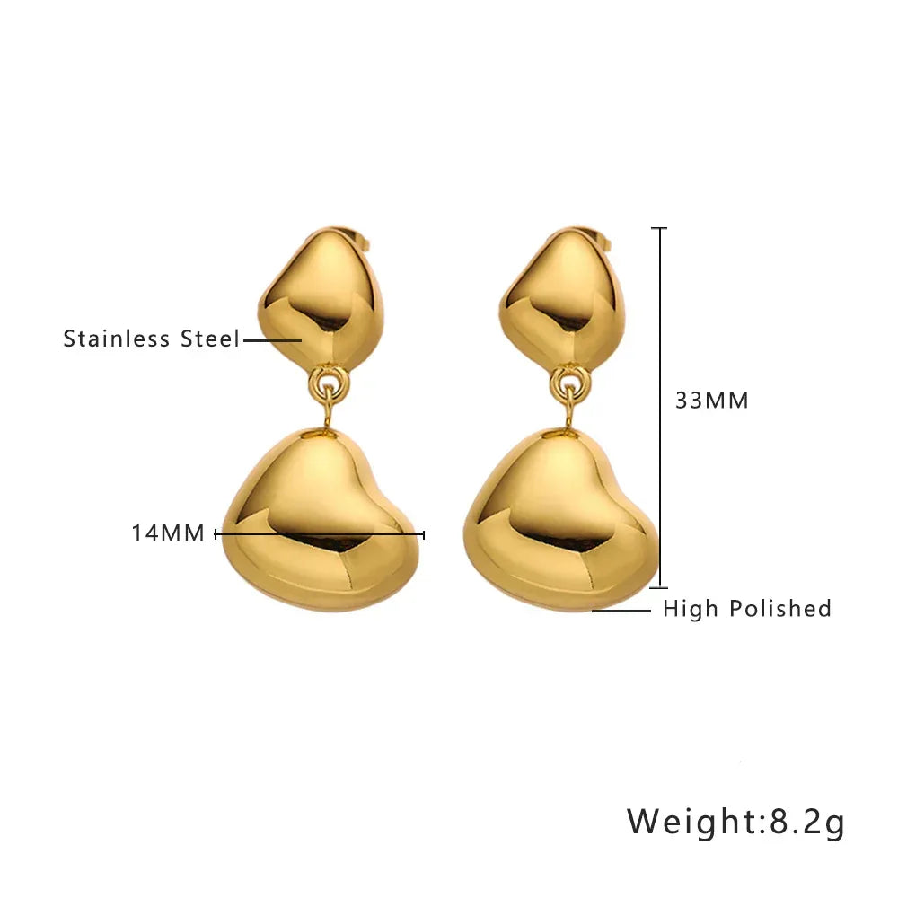 Stainless Steel Geometry Stud Earrings - Viexta
