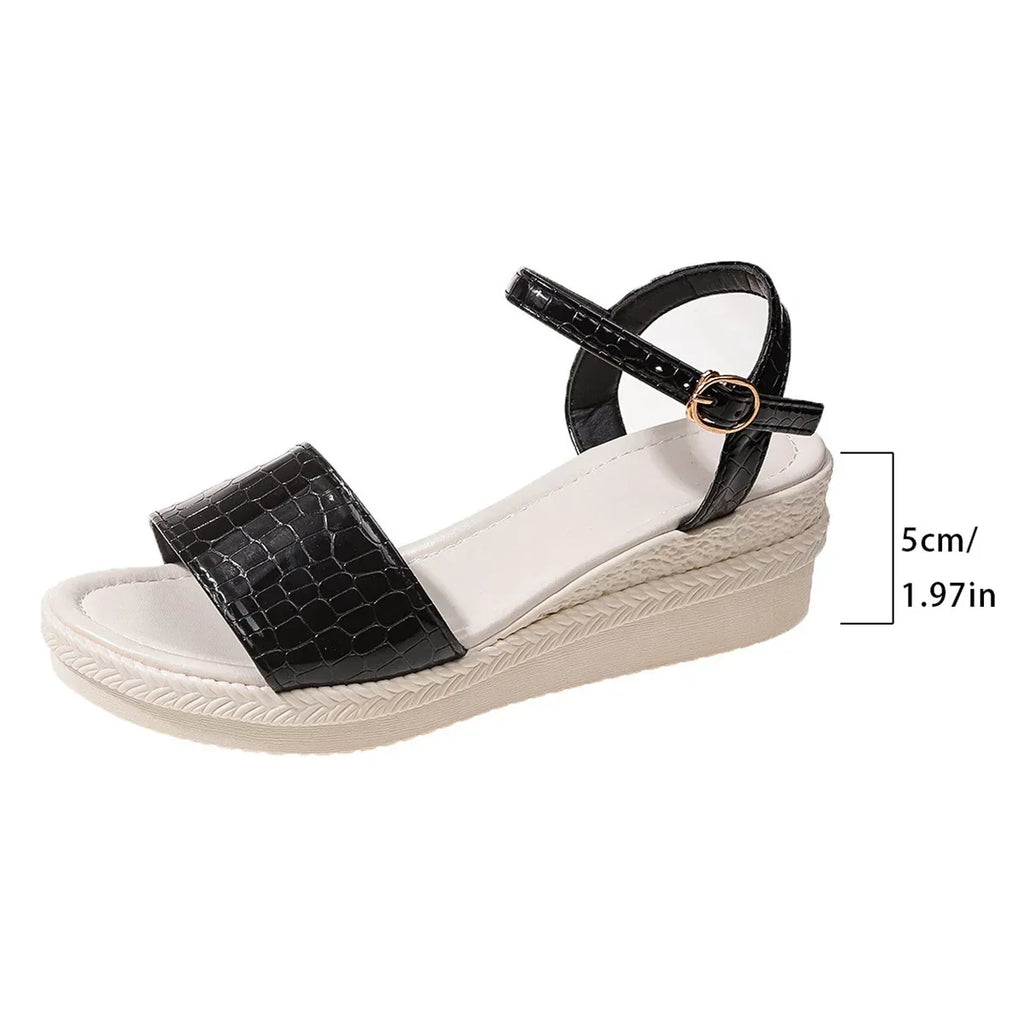 Shiny Thick Sandals - Viexta