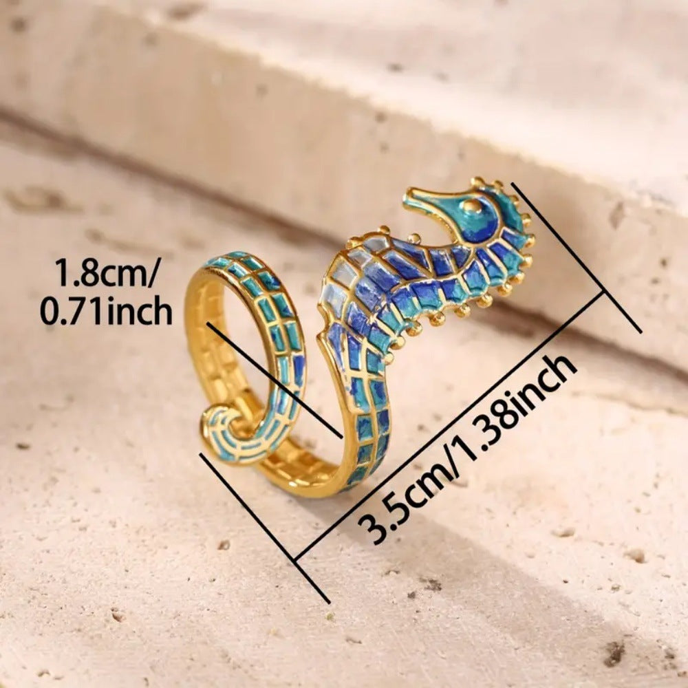 Stainless Steel Seahorse Ring