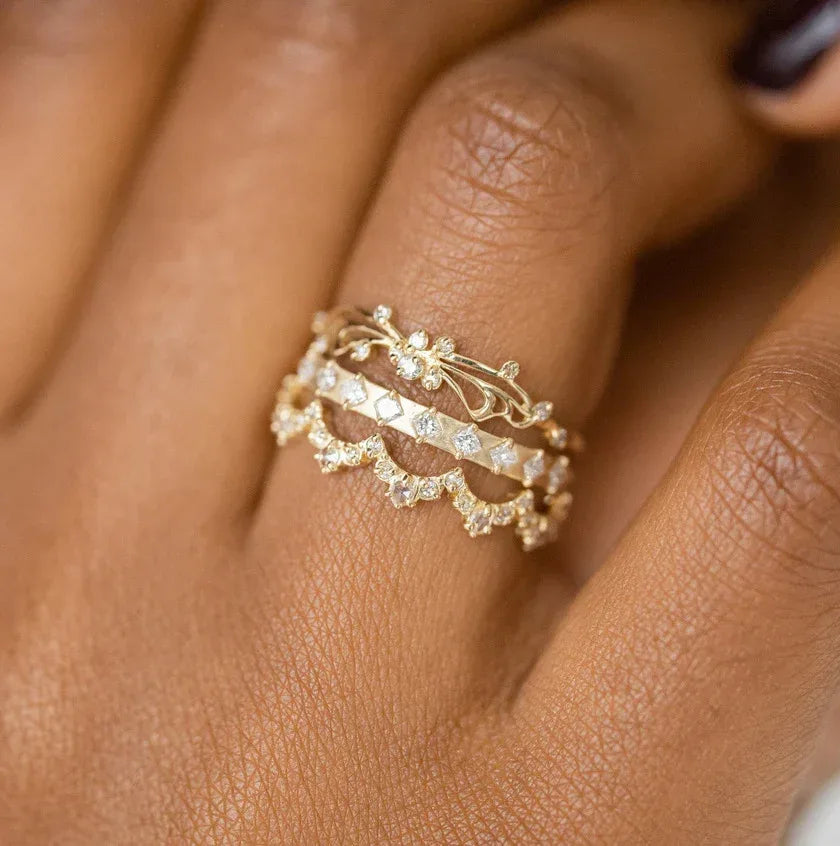 14k Four-piece Ring Set - Viexta