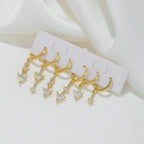 Long Triangle Zircon Earrings - Viexta