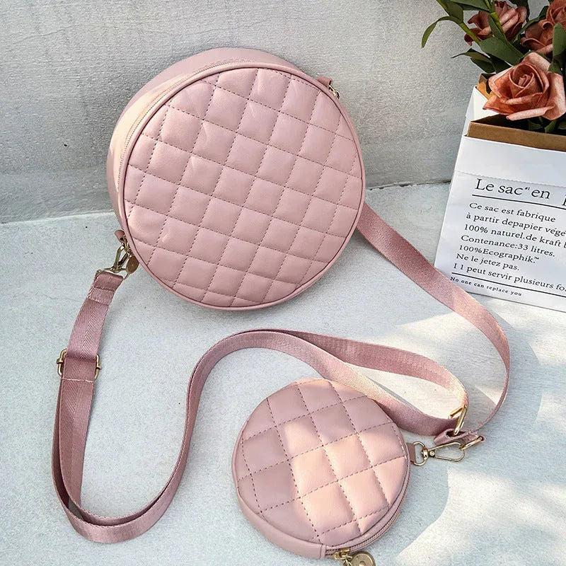 Plaid Rhombus Two-piece Bag - Viexta