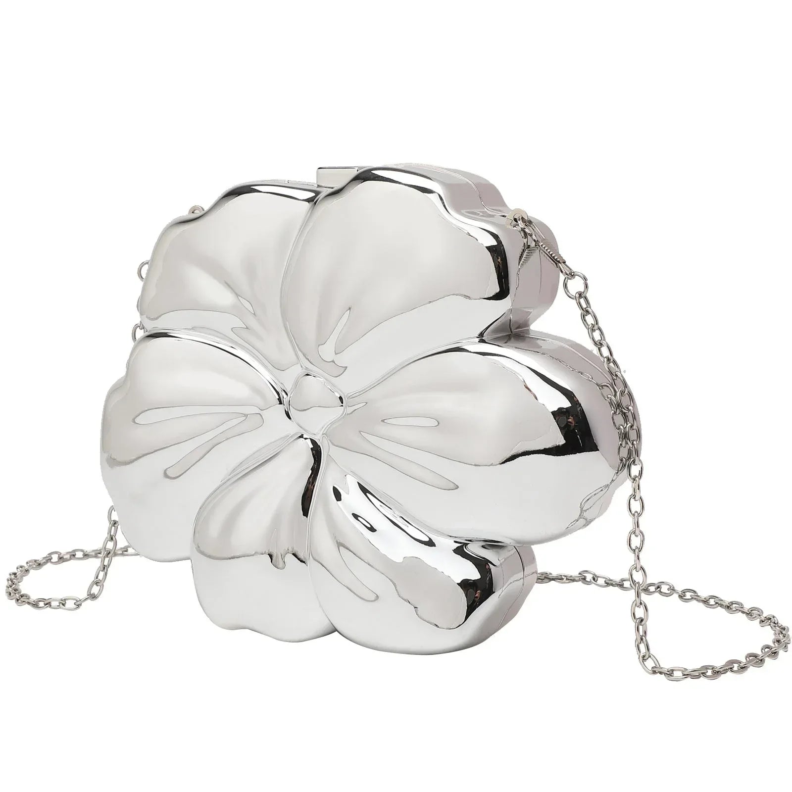 Flower Clutch Chain Crossbody Bag - Viexta