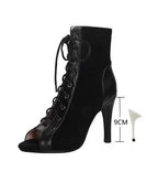 Stiletto Lace-up Peep Toe Heels - Viexta