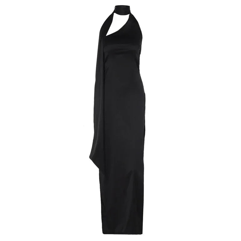 Elegant Backless Slit Dress - Viexta