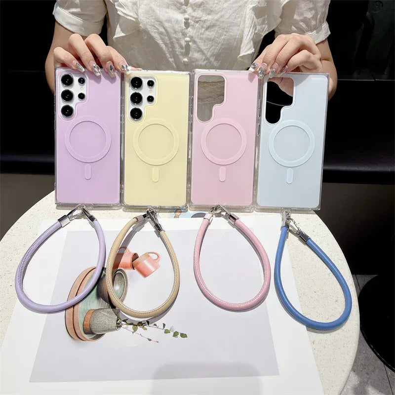 Macaron Color Series Magnetic Samsung Phone Case - Viexta