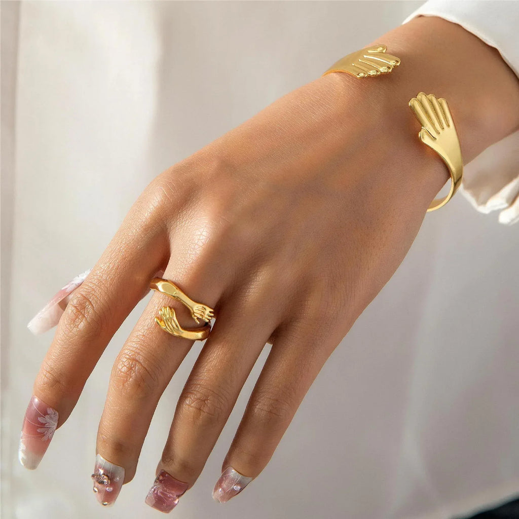 Dainty Open-ended Ring with Bracelet - Viexta
