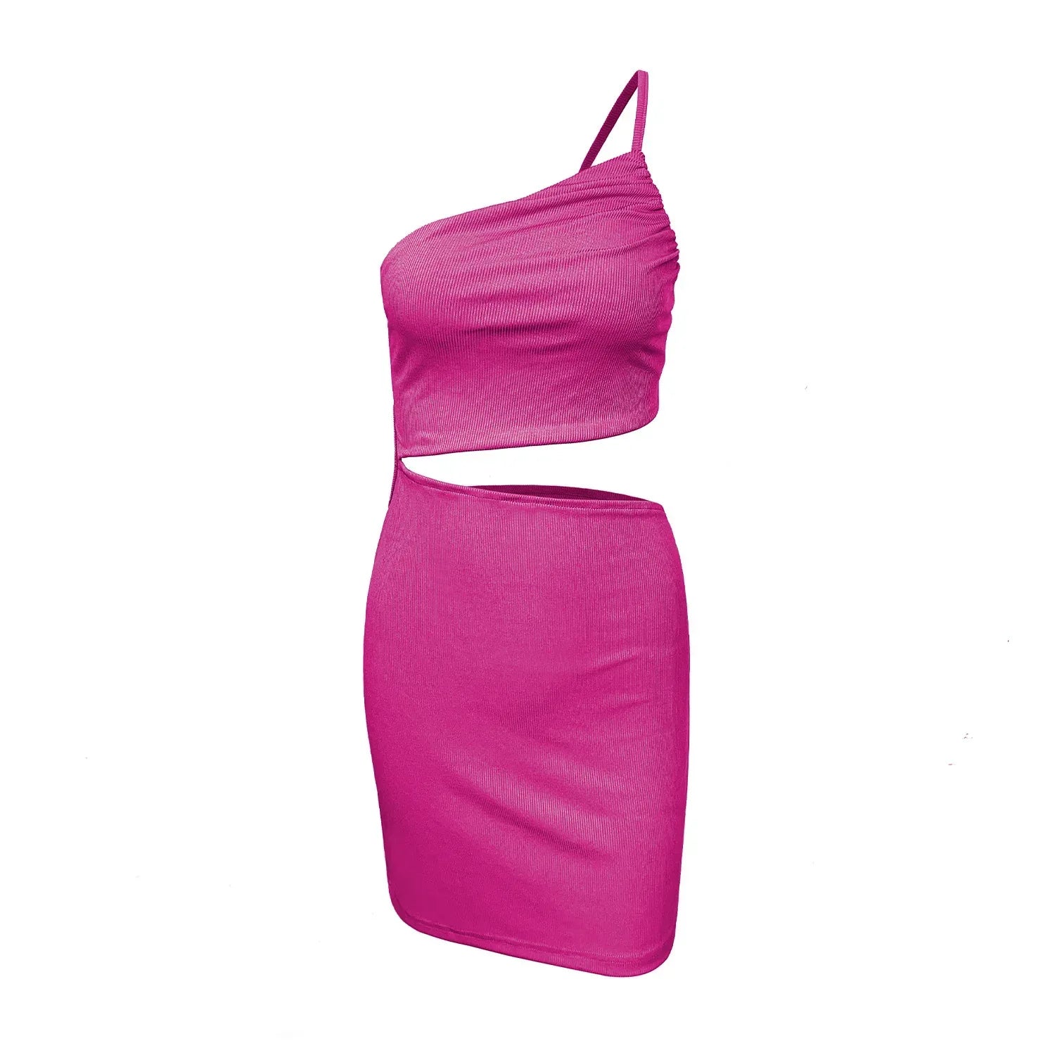 Niche Shoulder Drawstring Dress - Viexta
