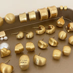 Brushed Metal Stud Earrings