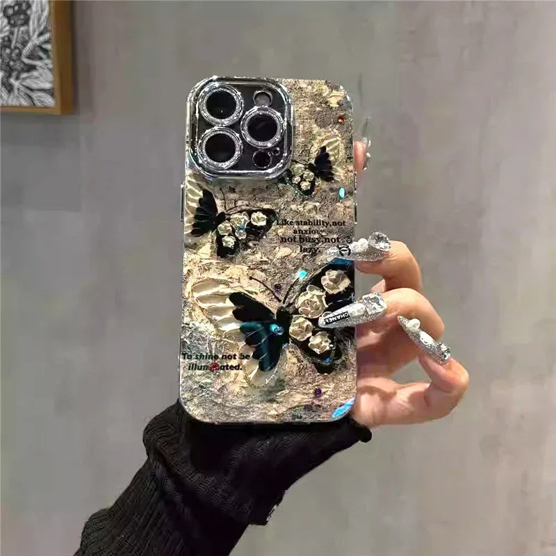 Retro Brown Butterflyi Phone Case - Viexta