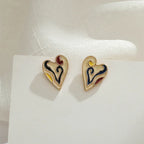 Vintage Silver Needle Stud Earrings - Viexta