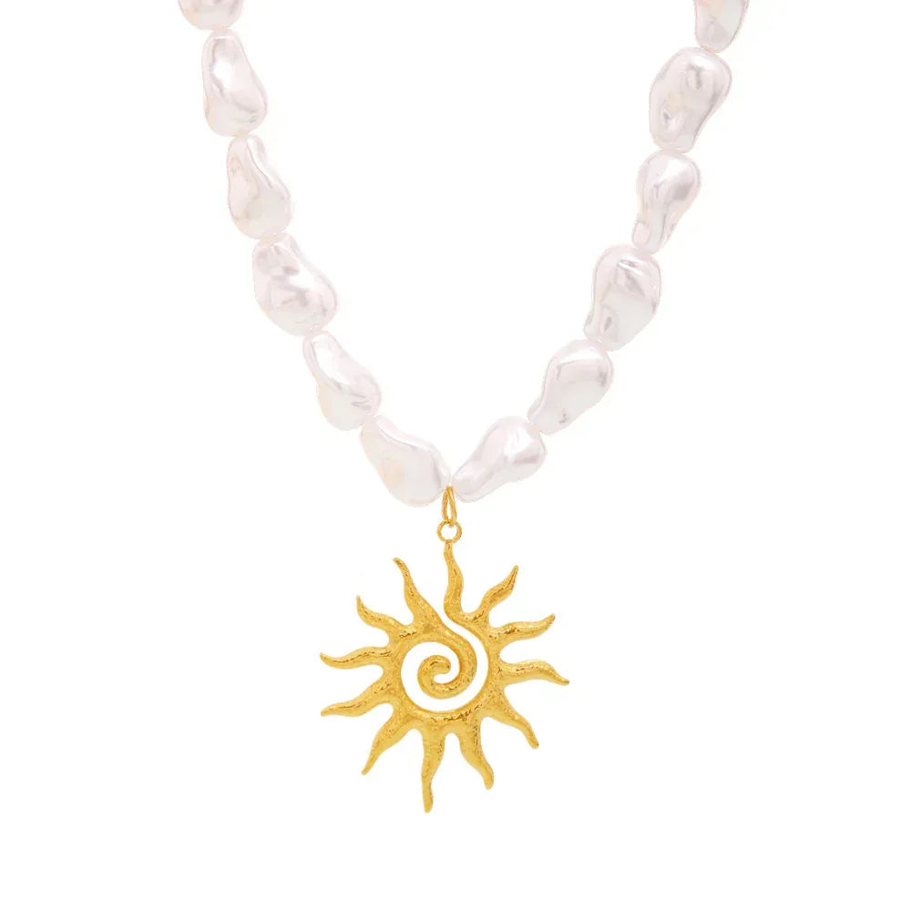 Ocean Series Baroque Shell Necklace - Viexta