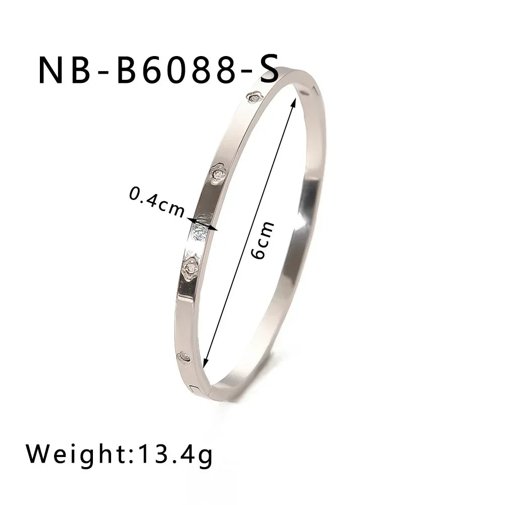 zircon-titanium-steel-electroplated-bracelet - Viexta