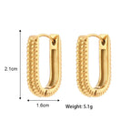 Women's Stainless Steel Rectangular Ear Clip - Viexta