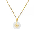 Oval Cat's Eye Pendant Titanium Steel Necklace - Viexta