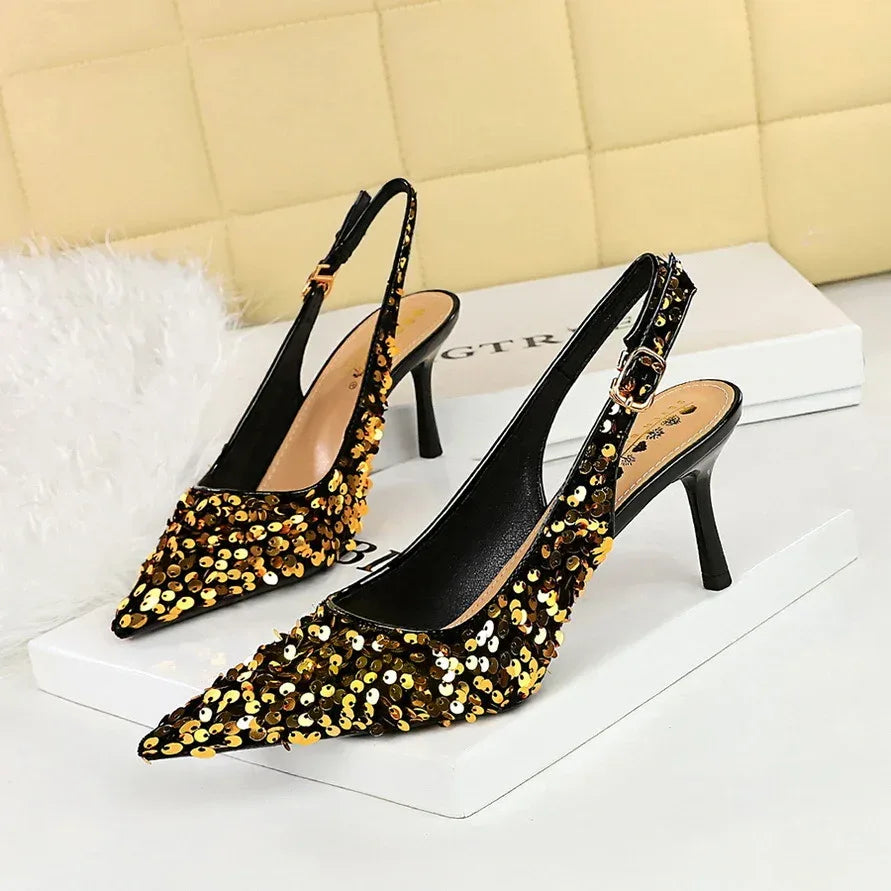 Women's Shallow Pointed-toe Heels - Viexta