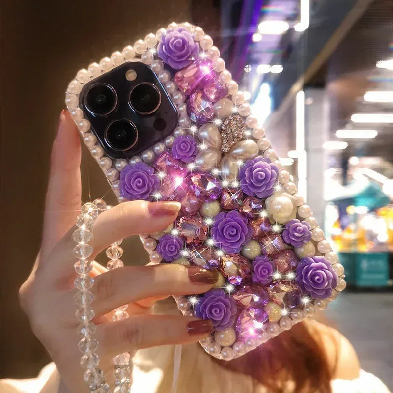 Fashion Personalized Flower Shiny iPhone Case - Viexta
