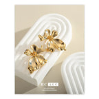 Metal Flower Petal Earrings - Viexta