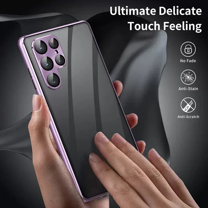 S24Ultra Peep-proof Magnetic Mirror Phone Case - Viexta