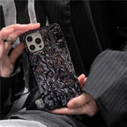 Black Pleated Tin Foil iPhone Soft Case - Viexta