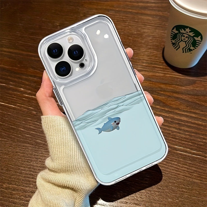 Underwater Shark Space Fine Hole iPhone Case