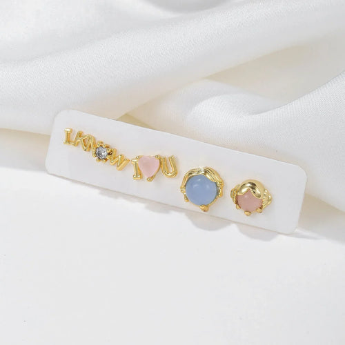 4 piece Refined Stud Earrings - Viexta