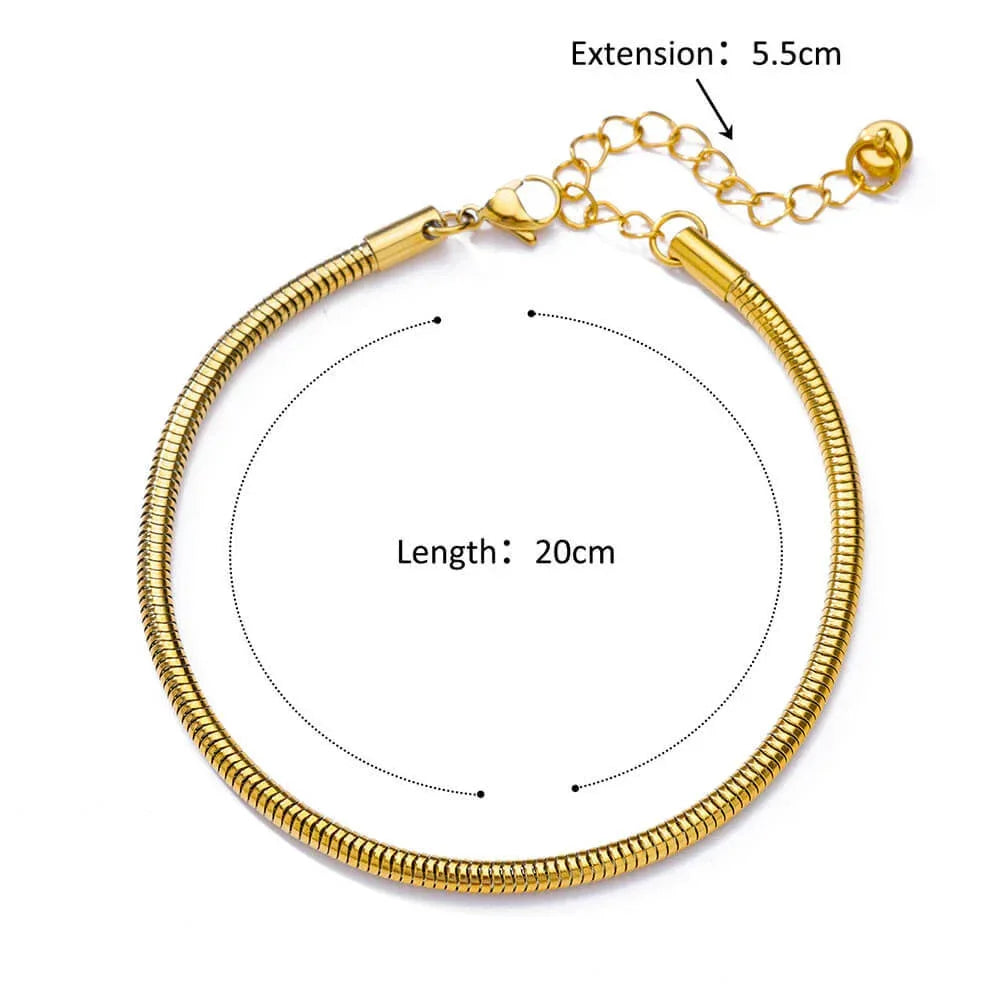Figaro Blade 18K Stainless Steel Anklet - Viexta