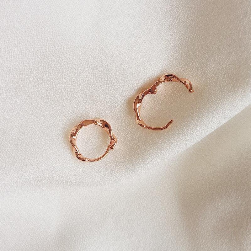 Diamond-embedded Gold-plated Versatile Earrings - Viexta