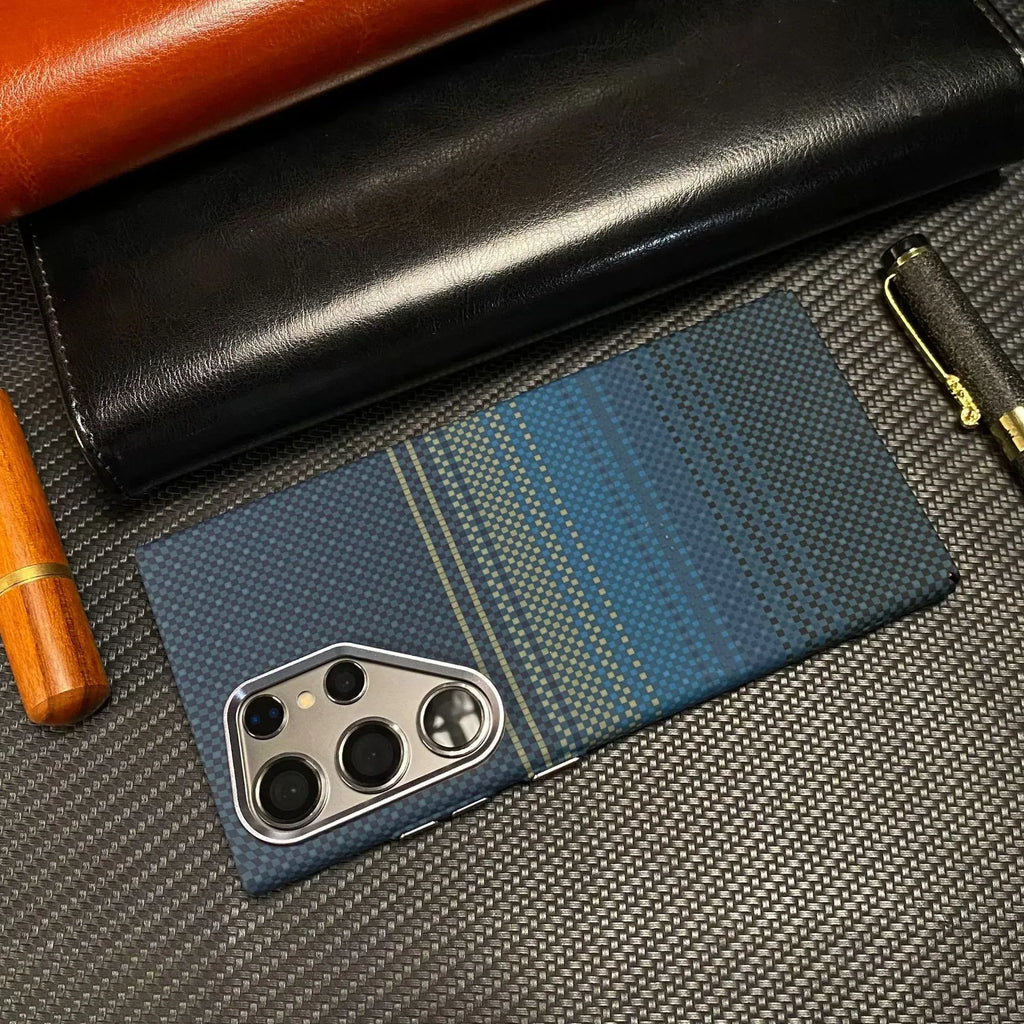 Kevlar Carbon Fiber Magnetic PC Samsung Phone Case - Viexta