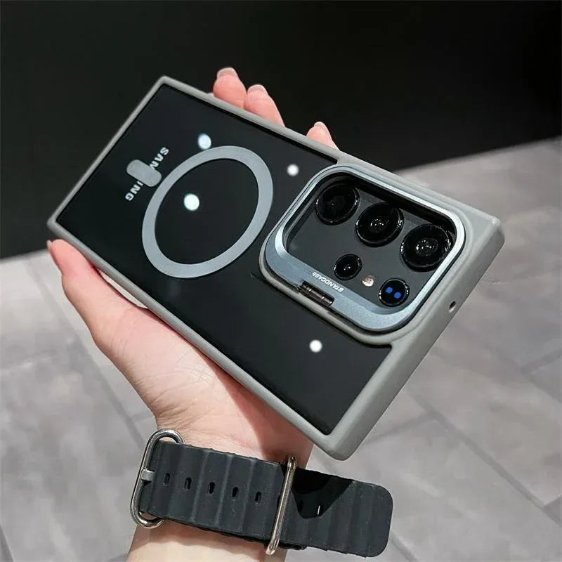 Magnetic Lens Metal Bracket Samsung Phone Case - Viexta