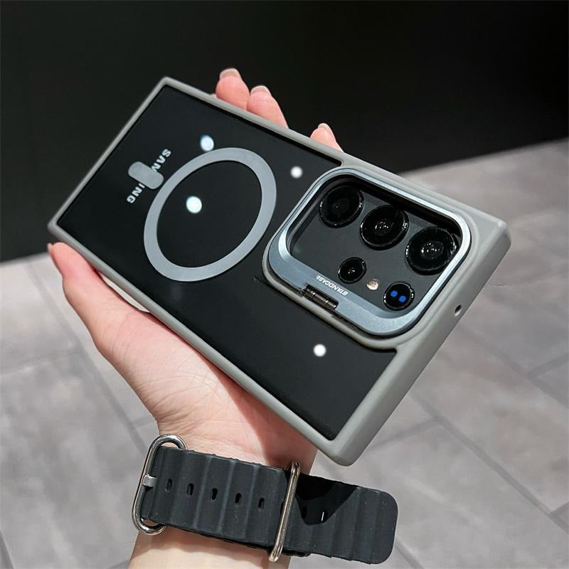 Magnetic Lens Metal Bracket Samsung Phone Case