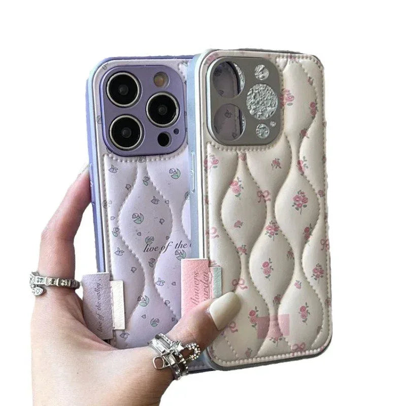 Down Jacket Small Floral iPhone Case - Viexta