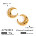 Titanium Steel Moon Studs - Viexta