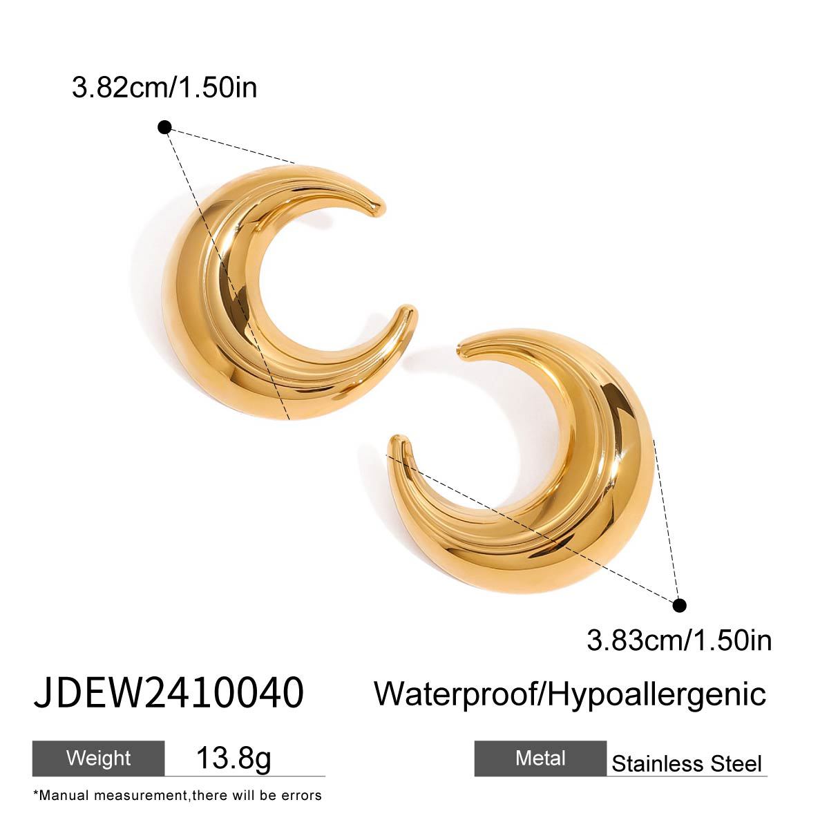 Titanium Steel Moon Studs