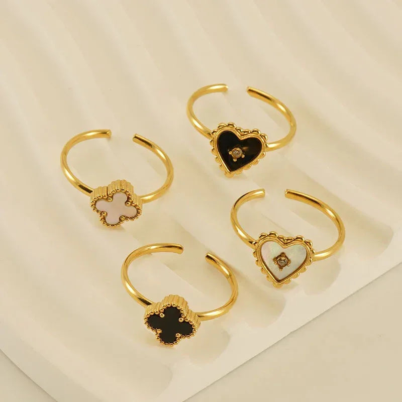 Heart-shaped Stainless Steel Ring - Viexta