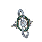 Vintage Alloy Inlaid Zircon Ring For Women - Viexta