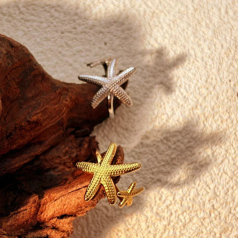 vintage-starfish-stainless-steel-ring - Viexta