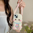 Plush Button Ear Cute Rabbit iPhone Case