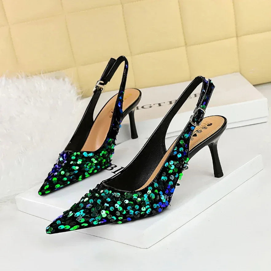 Women's Shallow Pointed-toe Heels - Viexta