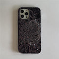 Black Pleated Tin Foil iPhone Soft Case - Viexta