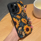 Shockproof Frosted Vintage Sunflower iPhone Case - Viexta