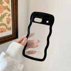 Two-in-one Wave Shell Transparent Google Pixel case - Viexta