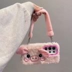 Plush Cute Piggy Samsung Phone Case With Bracket