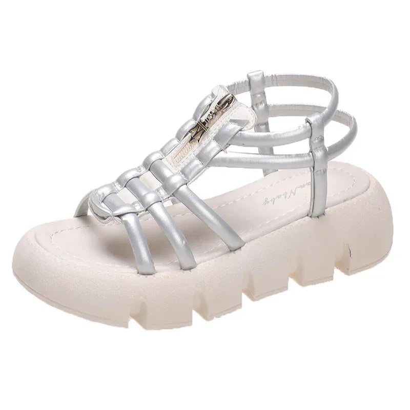 Casual Mid Heel Platform Sandals - Viexta