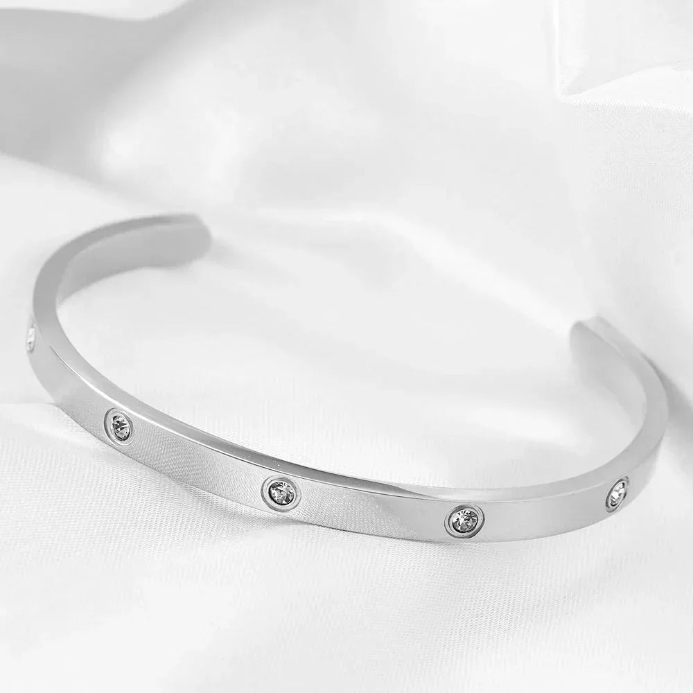 C- Type Open Titanium Steel Kada - Viexta